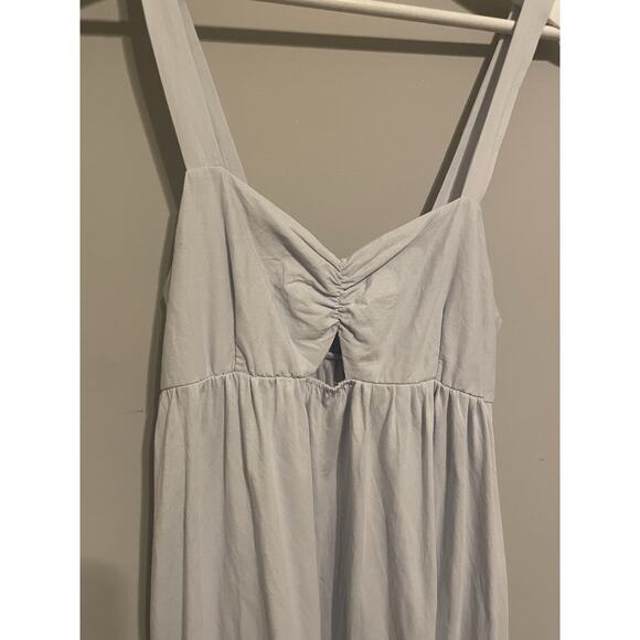 ZARALight‎ Blue Long Dress with Gathering Large - Picture 3 of 6